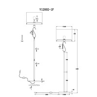 Торшер Moderli V12002-1F Карамель