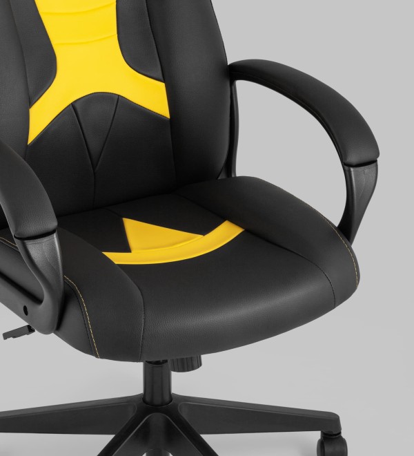 Кресло игровое TopChairs ST-CYBER 8 черный/желтый
