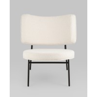 Кресло District Lounge букле белый