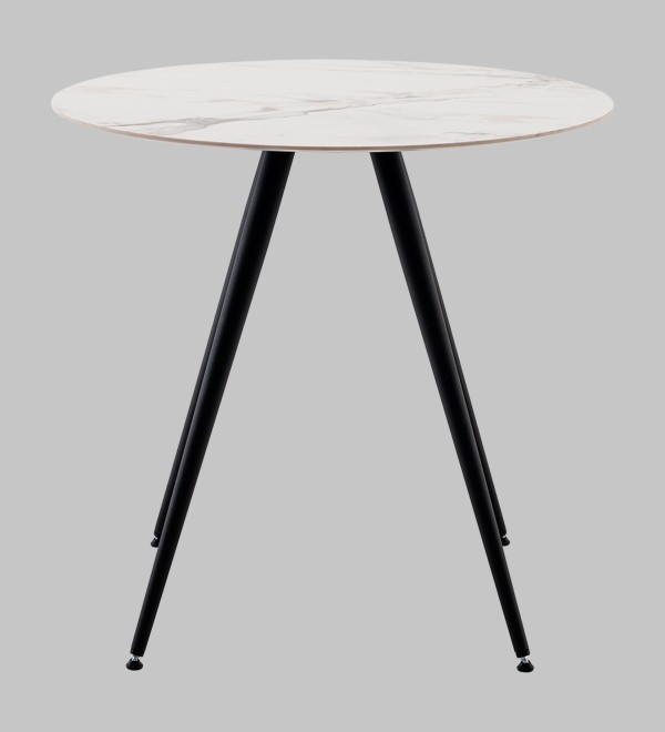 Стол Ники круглый столешница керамика Ice Jade 800