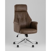 Кресло офисное TopChairs Neoma коричневый экокожа