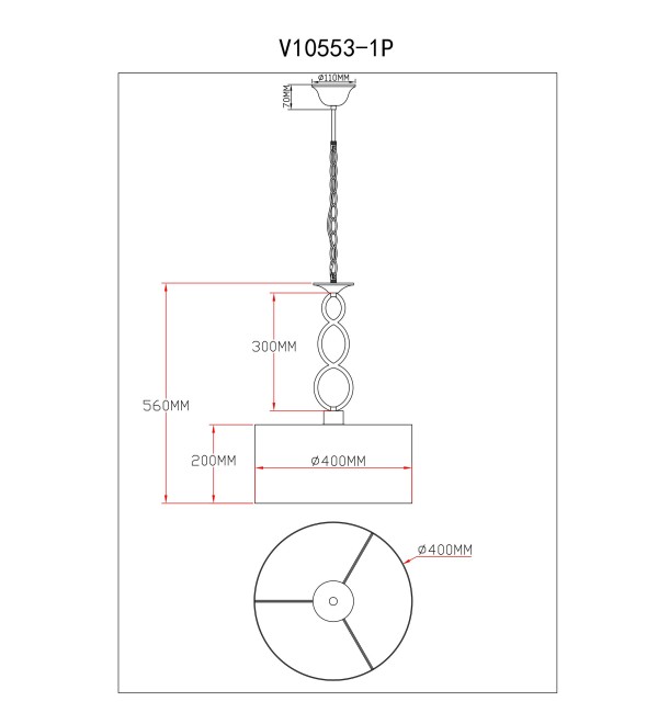 Светильник подвесной Moderli V10553-1P Macadamia