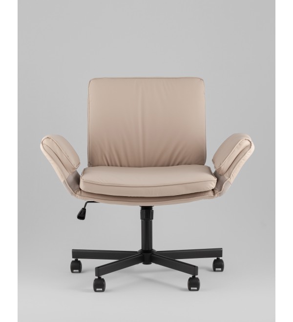 Кресло офисное TopChairs Foldo с откидными подлокотниками бежевое