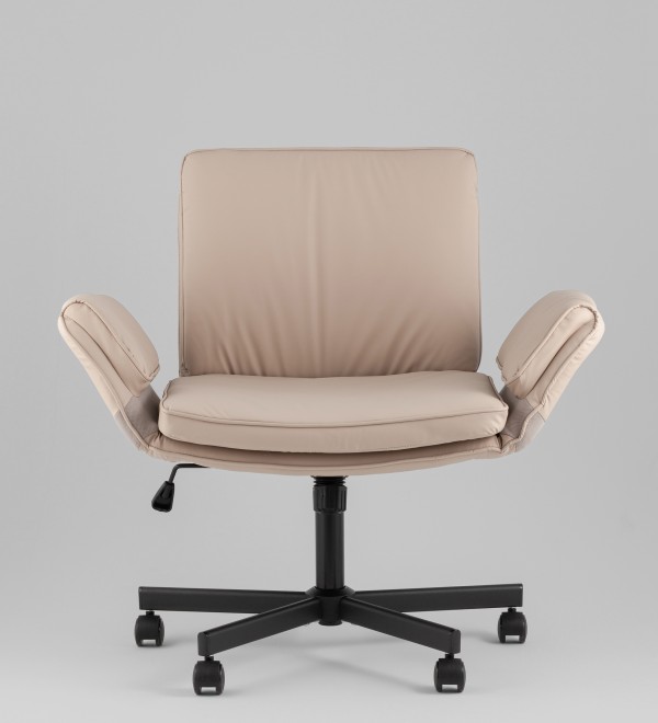 Кресло офисное TopChairs Foldo с откидными подлокотниками бежевое