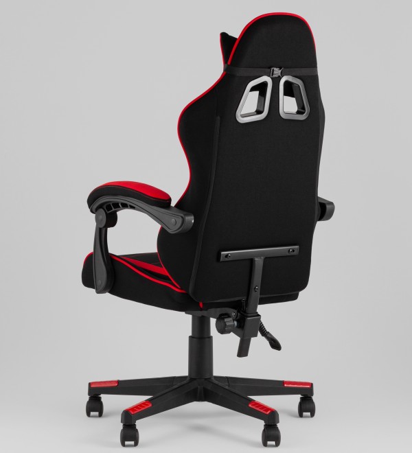 Кресло спортивное TopChairs Shadow ткань черно-красный