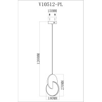 Светильник подвесной светодиодный Moderli V10512-PL Mesa