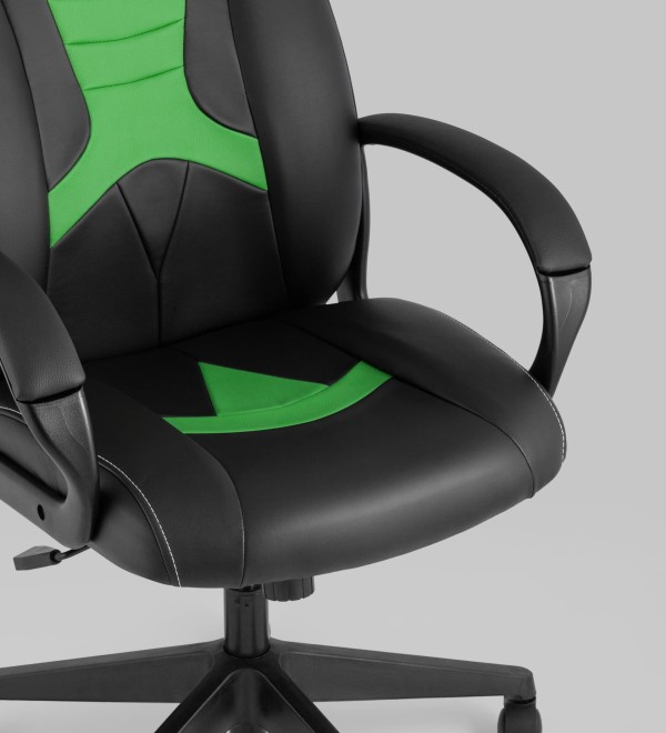 Кресло игровое TopChairs ST-CYBER 8 черный/салатовый