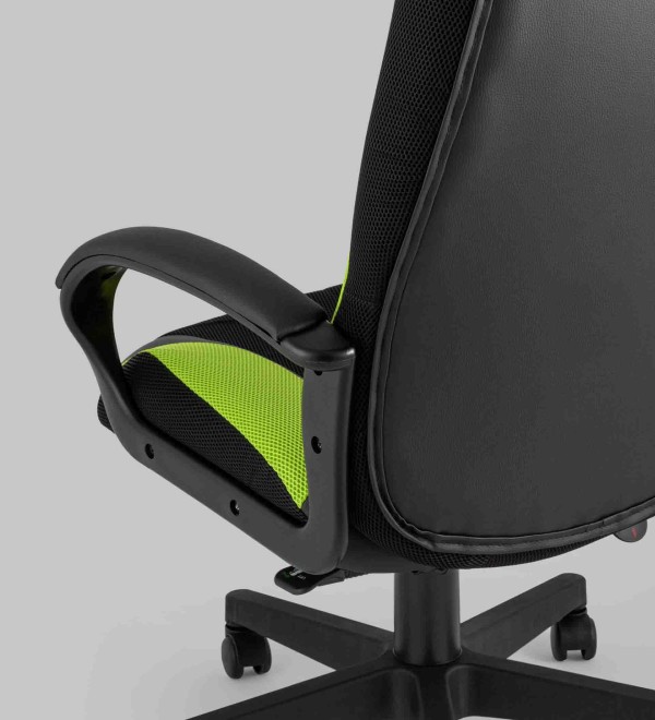 Кресло игровое TopChairs ST-CYBER 9 черный/зеленый