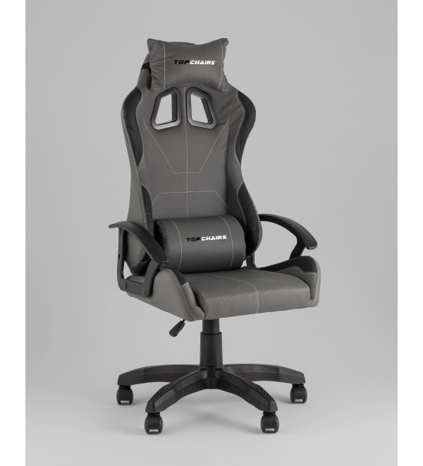 Кресло спортивное TopChairs Wyvern серо-черный