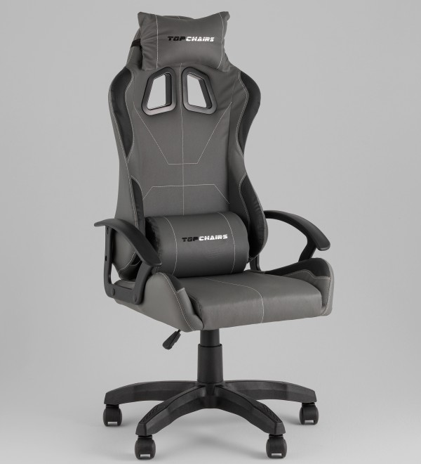 Кресло спортивное TopChairs Wyvern серо-черный