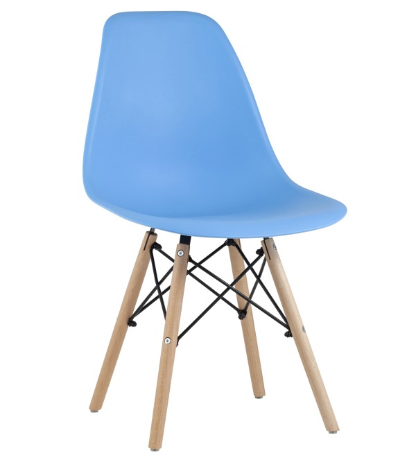 Стул Eames Style DSW голубой (разборный каркас)