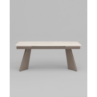 Стол обеденный Eliora 180-260х90 см серый травертин керамика