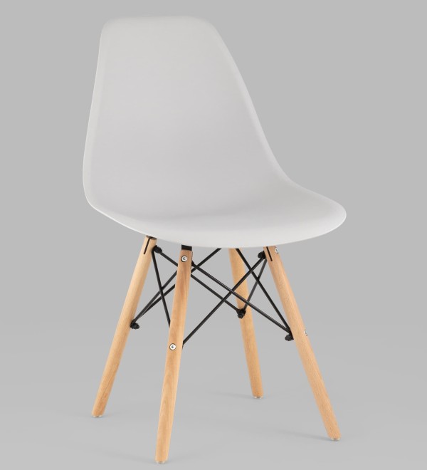 Стул Eames Style DSW светло-серый x4 (разборный каркас)