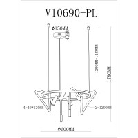 Светильник подвесной светодиодный Moderli V10690-PL True