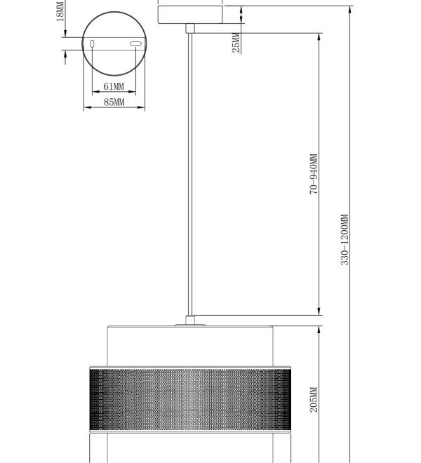 Светильник подвесной Moderli V10490-1P Gela
