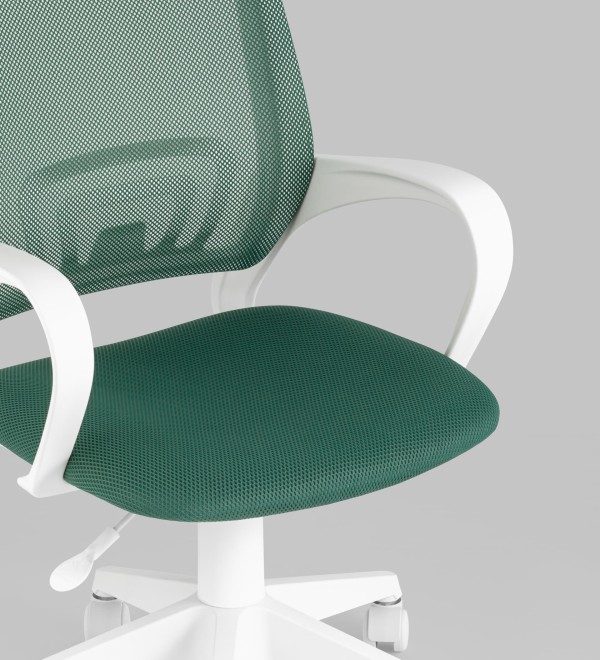 Кресло офисное TopChairs ST-BASIC-W зеленый крестовина пластик белый