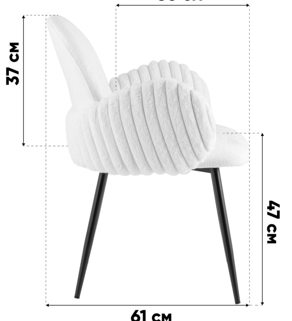 Стул обеденный Wave Stripes букле серый