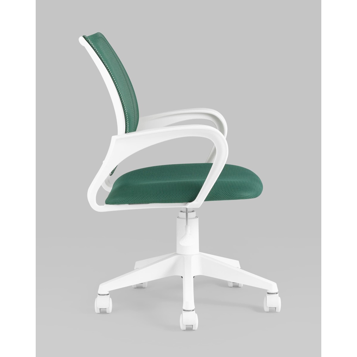 Кресло офисное TopChairs ST-BASIC-W зеленый крестовина пластик белый