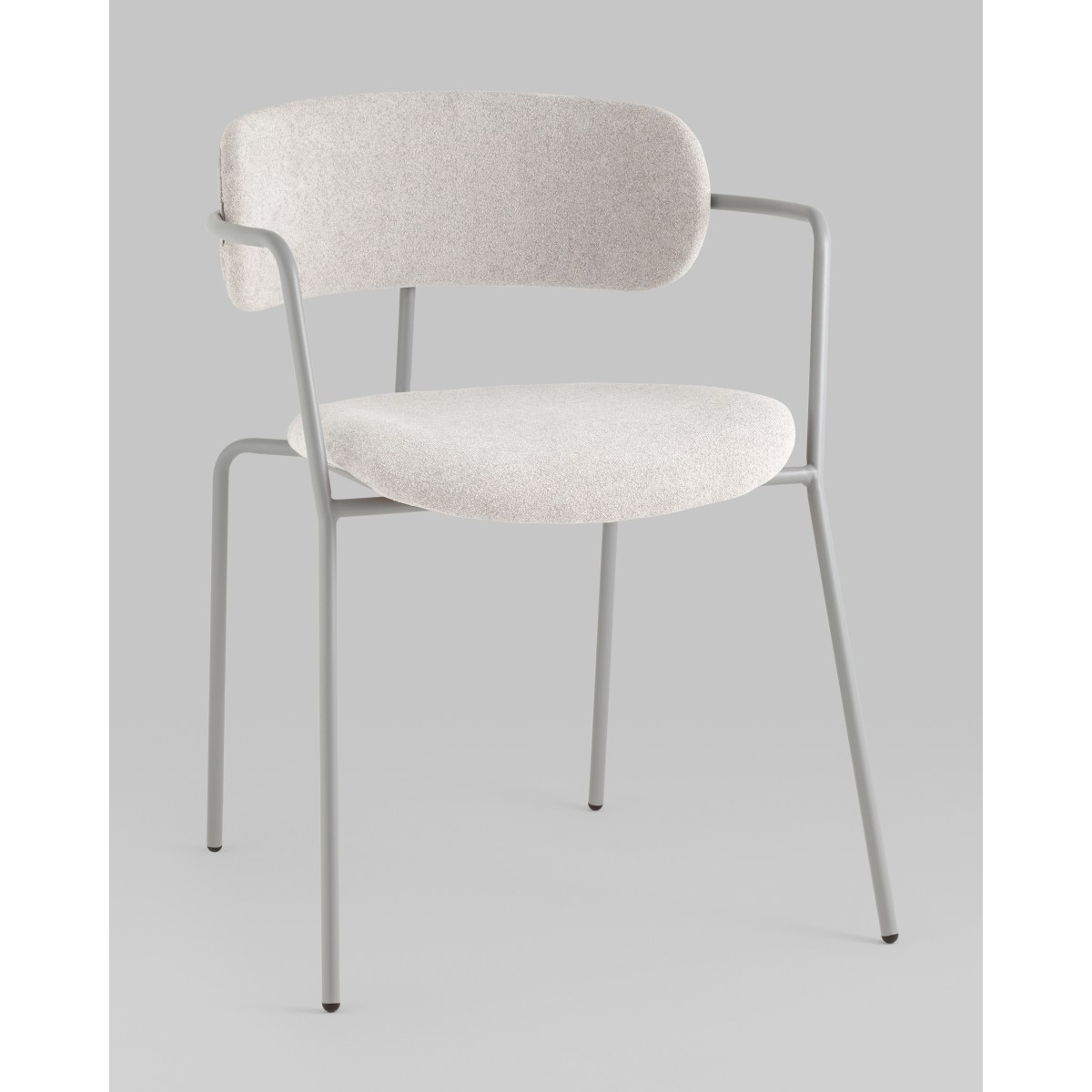 Стул Дженни букле светло-серый каркас серый муар