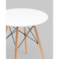 Стол круглый Eames DSW NEW D70 белый