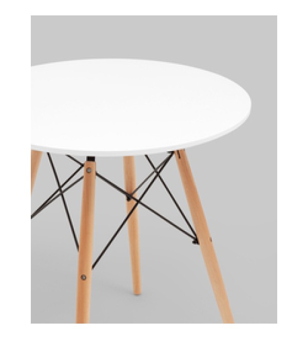 Стол круглый Eames DSW NEW D70 белый
