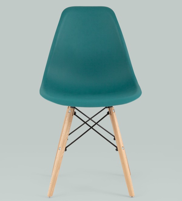 Стул Eames Style DSW темно-бирюзовый x4 (разборный каркас)