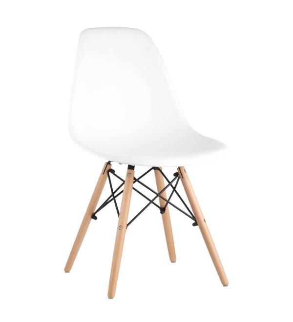 Стул Eames Style DSW белый (разборный каркас)