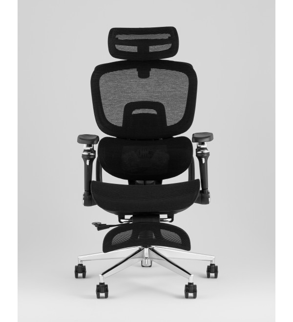 Кресло офисное TopChairs Prodigy с оттоманкой черный