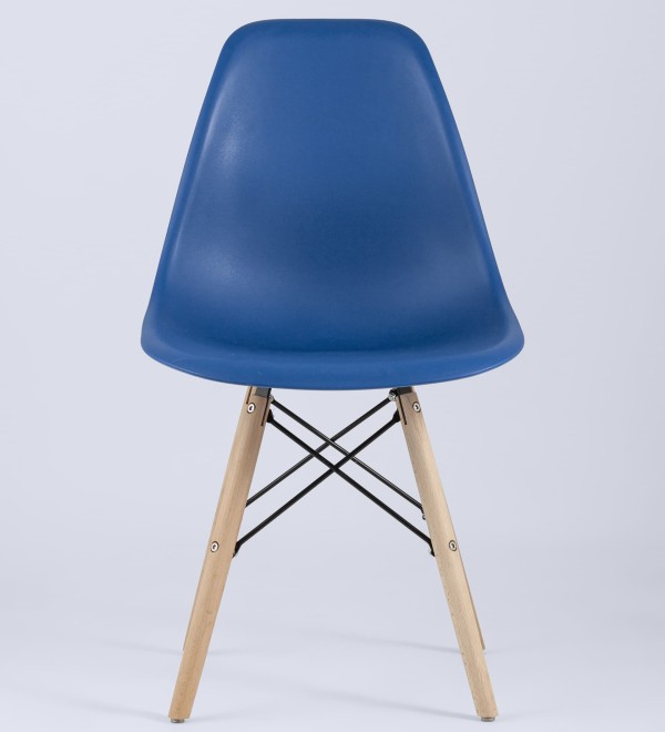 Стул Eames Style DSW синий (разборный каркас)