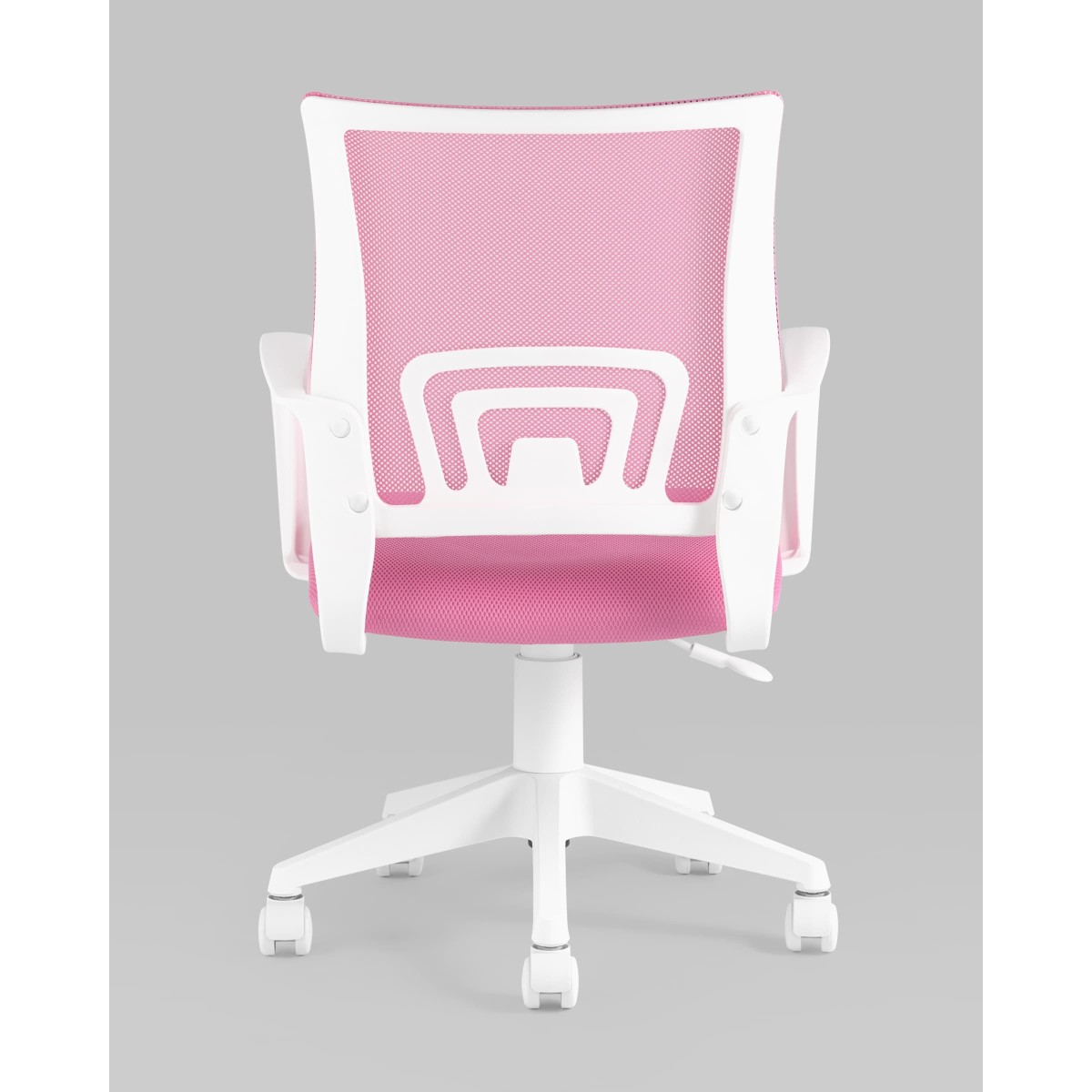 Кресло офисное TopChairs ST-BASIC-W розовый крестовина пластик белый