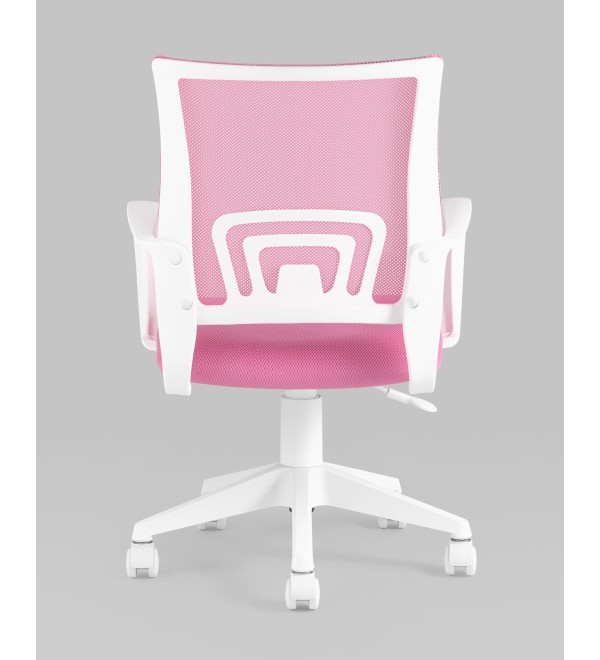 Кресло офисное TopChairs ST-BASIC-W розовый крестовина пластик белый