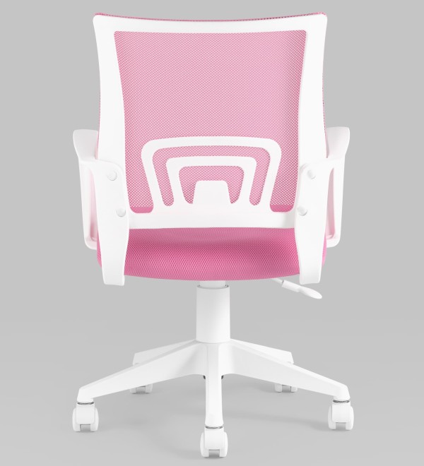 Кресло офисное TopChairs ST-BASIC-W розовый крестовина пластик белый