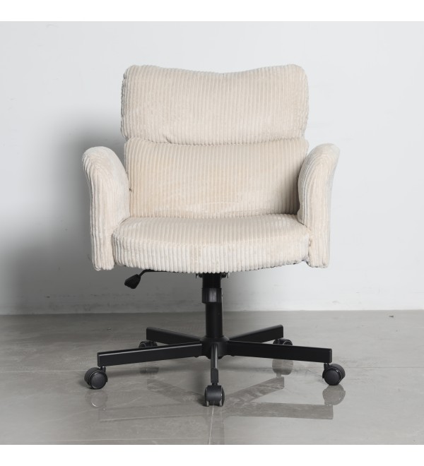 Кресло офисное TopChairs 6187 с откидными подлокотниками кремовый