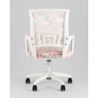 Кресло офисное TopChairs Simple SN Junior принт Unicorns пластик белый