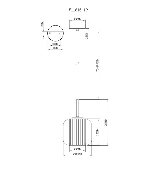 Светильник подвесной Moderli V11816-1P Ember