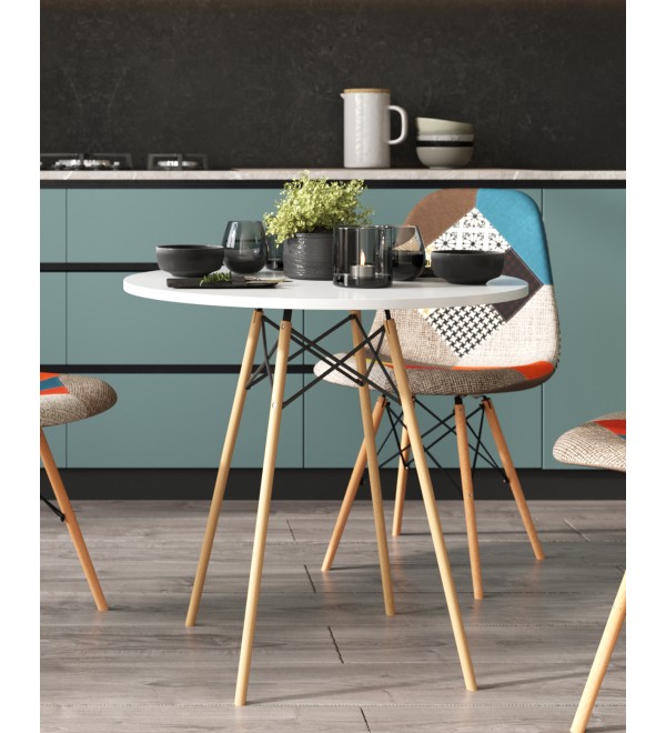 Стол круглый Eames DSW NEW D70 белый