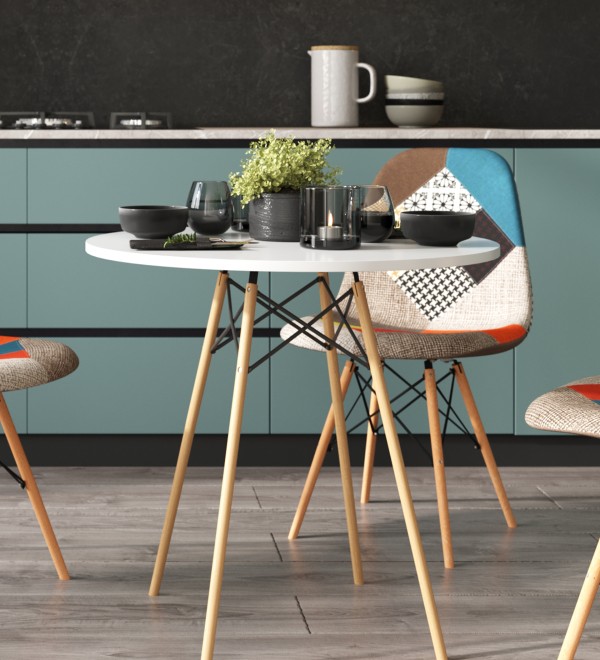 Стол круглый Eames DSW NEW D70 белый