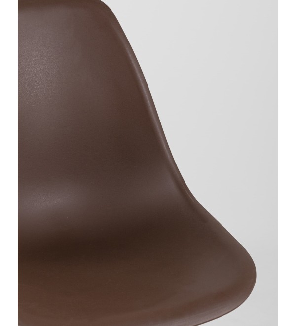 Стул Eames Style DSW коричневый x4 (разборный каркас)