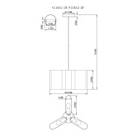 Светильник подвесной Moderli V11812-3P Metalicana