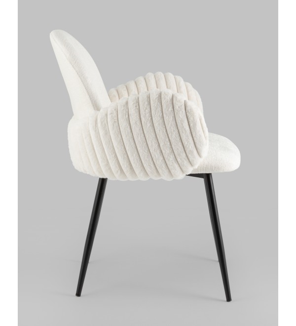 Стул обеденный Wave Stripes букле белый