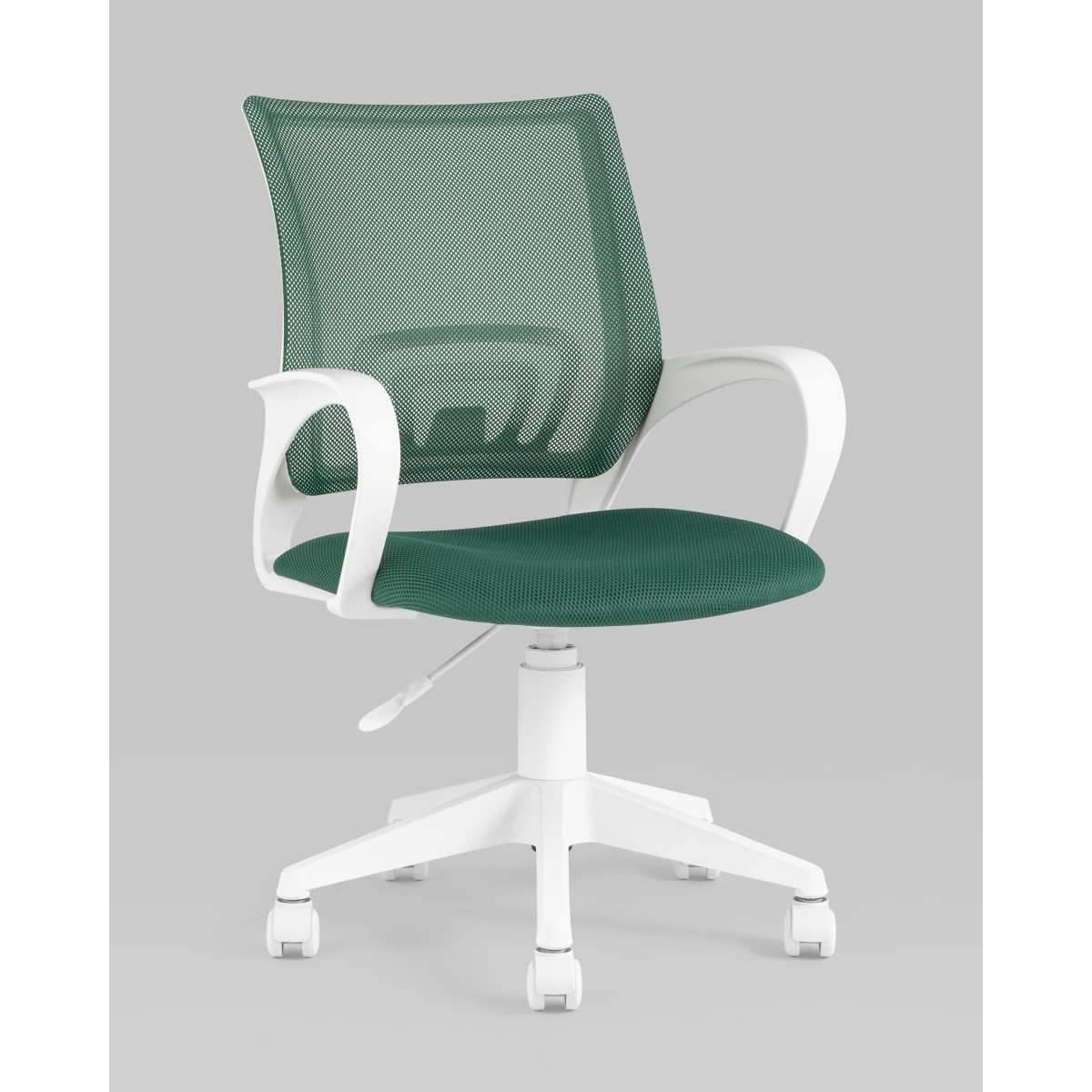 Кресло офисное TopChairs ST-BASIC-W зеленый крестовина пластик белый