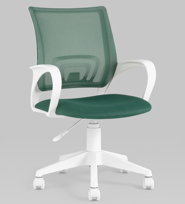 Кресло офисное TopChairs ST-BASIC-W зеленый крестовина пластик белый