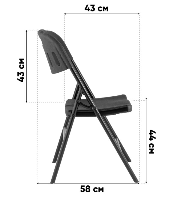Стул складной банкетный коричневый под дерево