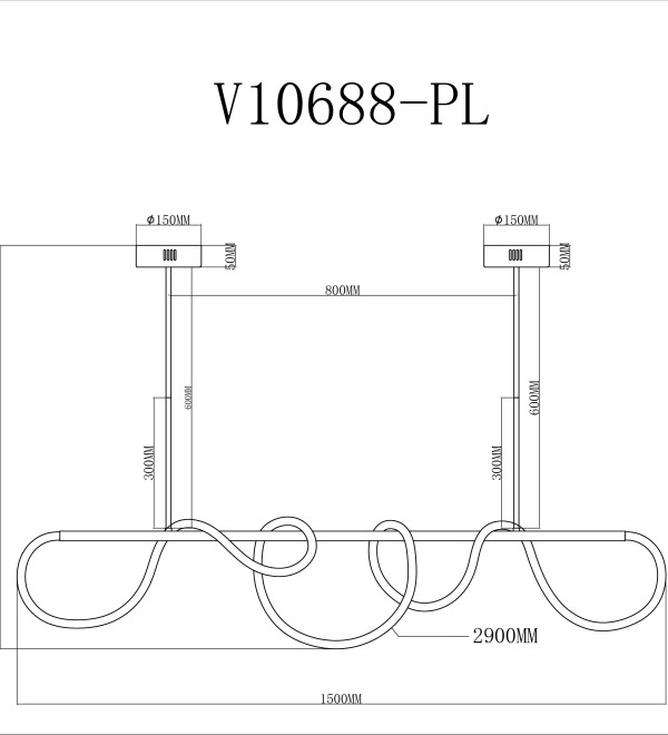 Светильник подвесной светодиодный Moderli V10688-PL True
