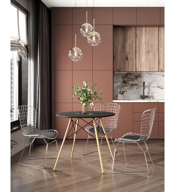 Стол круглый EAMES DSW NEW D=80 черный