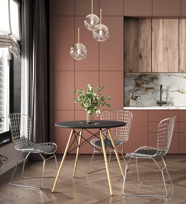Стол круглый EAMES DSW NEW D=80 черный