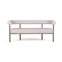 Диван Бигги, букле Turin ivory / опоры золото