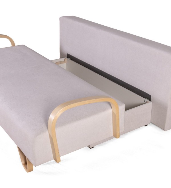 Луиза диван-кровать трехместный, шенилл Паффи сильвер