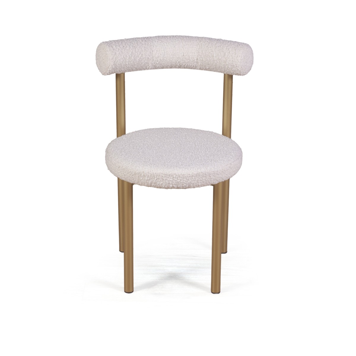 Стул Бигги, букле Turin ivory / опоры золото