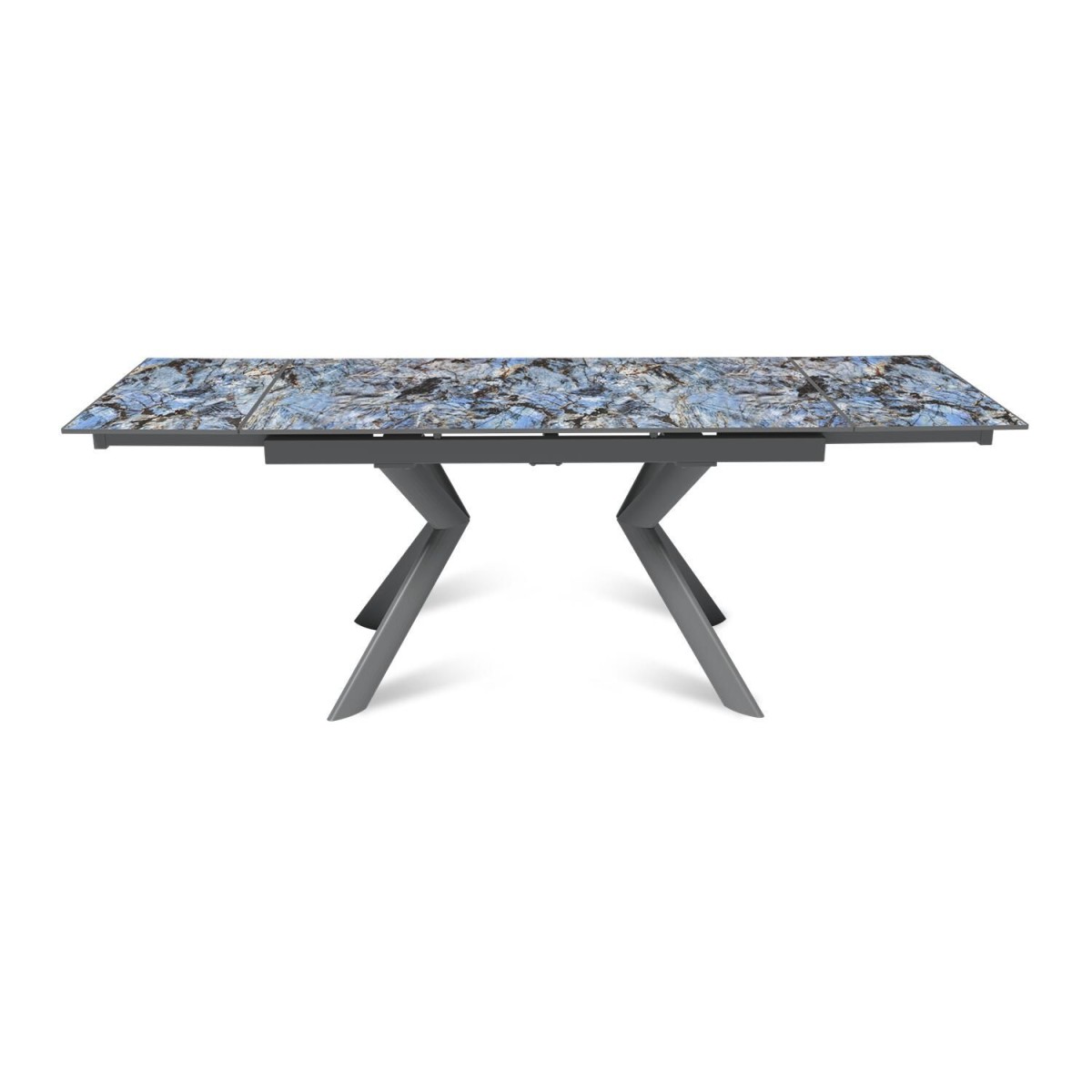Стол раскладной Бридж (140+40+40), керамика глянцевая Lemurian Blue